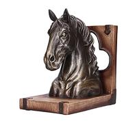 Sujetalibros De Caballos, Soporte De Libro De Escultura De Resina De Cabeza De Caballo Multifuncional, Estanterías De Resina Modelo De Animales Artesanía Adorno Decoraciones De Habitación(#1)