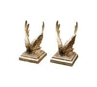 Sujetalibros de Escritorio Sujetalibros American Unique Golden Wings, sujetalibros Vintage de Resina, topes for Libros Decoración Vintage para estanterías