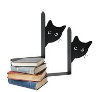 Sujetalibros de Gato | Antideslizante Gato Espía Sujetallibros Decoración Estantería - para Casa Escuela Biblioteca Dormitorio Metalico Decorativo | para Hogar Oficina Dormitorio Aula