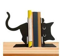 Sujetalibros De Gato Decorativos, Sujetalibros De Metal De | 1 Par De Sujetalibros De Gato Bonitos para Libros Pesados, Sujetalibros Únicos Creativos para Estudiantes, Decoración De Estante