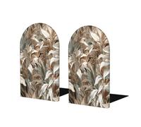 Sujetalibros de Madera con diseño de Ojo de Leopardo Tras un Suave Velo de Vidrio Esmerilado para estanterías, 2 Unidades, Organizador para Libros, Ideal para bibliotecas, oficinas y hogares.