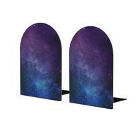 Sujetalibros de madera con estampado interestelar de universo con estrellas, organizador de libros resistente y elegante, buenos regalos para los amantes de los libros