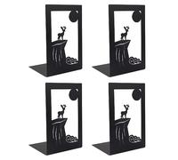 Sujetalibros de metal resistente para estantes, sujetalibros de metal decorativo, sujetalibros y divisores, sujetalibros de metal, soportes para estantes