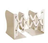 Sujetalibros Estante clasificador de Archivos retráctil, Plegable, for el hogar, la Oficina, estantería for revistas, Soporte Libros Metal, sujetalibros para escritorios(Beige)