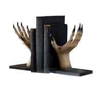 Sujetalibros para Escritorio - Sujetalibros De Halloween | Diseño Manos De Bruja En Resina para Escritorio Biblioteca Hogar