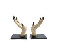Sujetalibros para Escritorio - Sujetalibros Halloween,Reposadores Decorativos de Resina en Forma de Manos de Bruja para Sala de Estar Hogar Biblioteca