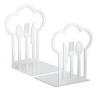 Sujetalibros para Libros de Cocina, Tenedor, Cuchara, Decorativo, de Metal, para Libros, Almacenamiento de Libros, Accesorios Decorativos para el hogar, para estantes, Soportes para Libros de Cocina