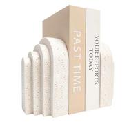 Sujetalibros resistentes para estantes, tapón decorativo para libros, sujetalibros de resina para libros pesados, decoración moderna del hogar, sujetalibros estéticamente agradables, diseño de arco en