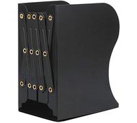 Sujetalibros, Sujeta Libros Telescópicos de Metal Organizador de Escritorio Extensible Apoya Libros para Oficina, Escuelas, Decoración del Hogar (Negro-Grande)