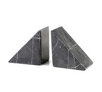 Sujetalibros Triángulo Geométrico Estantería Mármol Natural Tapón Antideslizante for Decorar Oficina y Sala de Estar Organizador