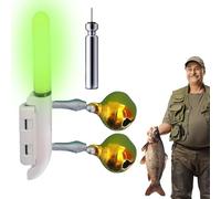 Sujetaluces para Caña De Pescar,Luz Impermeable para Punta De Caña De Pescar | Lámpara Localizadora De Peces Recargable Principiantes, Entusiastas Y Usuarios