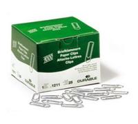 DURABLE Clips para cartas 121125 – 32 mm, galvanizados – 1000 piezas