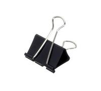 Sujetapapeles en pinza (50 mm) (12 unidades) - negro