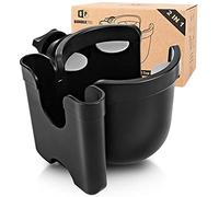 Sujetavasos para Padres para Silla de Paseo, Soporte con Organizador de Movil para Bebidas para Cochecito de Bebé, Accesorio Universal para Bicicletas, Botellas