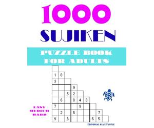 Sujiken Sudoku Puzzle Book for Adults - 1000 Puzzles: Easy, Medium & Hard Sujiken Logic Puzzles | Diagonal Sudoku Brain Teasers | Large Print Number Puzzle Collection