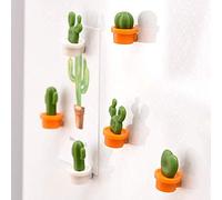 Sujing 6pcs Lindo Suculenta Planta Magnético Nevera Imanes Lindo Decoración Hogar Nevera Pegatinas Creativo Avisos Mensaje Magnético Pegatinas Regalo - Naranja