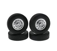 Sujurio 4 Piezas NeumáTico de Rueda de Goma para D12 Mini 1/16 RC Coche CamióN de Deriva Repuestos Accesorios