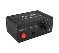 Sujurio AU-10X NE5532 - Preamplificador de señal de audio para auriculares, preamplificador, 20 db, 3,5 mm, control de volumen, tono DC 12 V