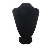 Sujurio Busto de Maniqui de Tienda Soporte de Exhibicion Colgante del Pendiente del Collar de la joyeria Negro-XL