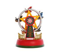 Sujurio Carrusel de MúSica Brillante de Navidad Noria Regalos de Nochebuena Adornos de Navidad DecoracióN del Hogar Regalos B