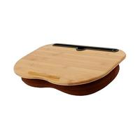 Sujurio Escritorio de regazo con cojín de almohada, accesorios de repuesto para laptop, con ranura para tableta, mesa de cama de computadora para viajes, soporta portátiles de hasta 14 pulgadas