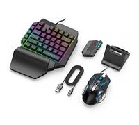 Sujurio Mando de Juego del MóVil para Controlador Conversor de RatóN de Teclado para Juegos Adaptador de Juego Bluetooth para iOS Android, Mix SE Set