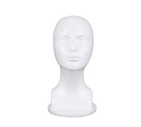 Sujurio Maniquí Cabeza de Espuma Modelo Gafas Sombrero Peluca Soporte de ExhibicióN