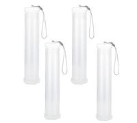 Sujurio Paquete de 4 Estuches de PláStico Extensibles para Pinceles, Tubo Portapinceles Transparente, Recipiente para LáPices de Almacenamiento