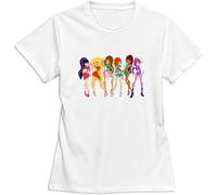 sukanosi Crew Neck Women's Winx Club Retro Summer T-Shirt Mens