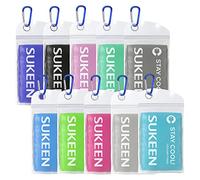 Sukeen [10 Unidades] Toalla de enfriamiento (40"x12"), Toalla de Hielo, Suave y Transpirable, Toalla de Microfibra para Yoga, Deporte, Correr, Gimnasio