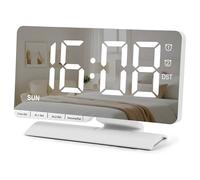 Sukeen Despertador Digital, Reloj LED Digital, Reloj de Mesa de 18,5 cm con Función de Repetición, Dos Horarios de Alarma, Indicador de Día de la Semana, 6 Niveles de Brillo, 5 Niveles de Volumen