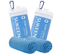 Sukeen Juego de 2 Toallas de refrigeración, 100x30 cm, Toalla refrescante, Microfibra, Toalla de refrigeración, Toalla de Gimnasio, Toalla fría para Fitness, Gimnasio, Correr, Deportes de Senderismo