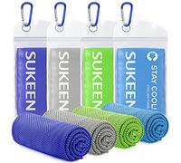 Sukeen Juego de 4 Toallas de refrigeración, 100x30 cm, Toalla refrescante, Microfibra, Toalla de refrigeración, Toalla de Gimnasio, Toalla fría para Fitness, Gimnasio, Correr, Deportes de Senderismo