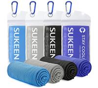 Sukeen Paquete de 4 Toallas de enfriamiento, Toalla de Hielo, Suave y Transpirable para Yoga, Deportes, Correr, Gimnasio, Entrenamiento, Camping, Fitness, Entrenamiento y más Actividades