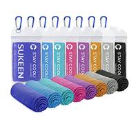 Sukeen Paquete de 8 Toallas de enfriamiento (40 x 12 Pulgadas), Toallas de refrigeración para Cuello y Cara, Toalla de Microfibra Transpirable para Clima cálido, Toalla de Sudor para Gimnasio