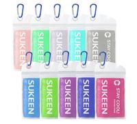 Sukeen Toalla de enfriamiento, juego de 10 toallas de refrigeración, toalla de gimnasio, toalla de hielo, toalla de enfriamiento para cuello, toalla de mano refrescante, microfibra, toalla deportiva