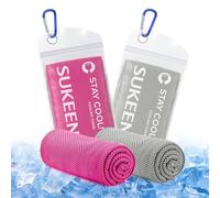 Sukeen Toalla de enfriamiento para gimnasio para hombres y mujeres, juego de 2 toallas (40 x 12 pulgadas), toalla de viaje de secado rápido, toalla de camping, toalla de sudor, toalla de yoga, toalla