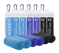 Sukeen Toalla de refrigeración paquete de 6 toallas de fitness (100x30 cm), toallas de refrigeración deportivas para cuello y cara, toalla fresca para instantáneamente