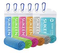 Sukeen Toalla de refrigeración, paquete de 6 toallas de refrigeración para cuello, toalla de sudor suave y transpirable, toalla de gimnasio para mantenerse fresco, yoga, golf (40x12 pulgadas)