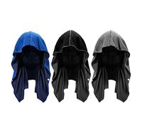 Sukeen Toallarefrescante con Capucha, 3 Unidades, Secado rápido, Absorbente, Toalla para Cuello y Cara, Deportes, Entrenamiento, Camping, Ciclismo, Azul Real, Gris