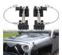 Sukemichi JK - Pestillos de capó para Jeep, pestillo de bloqueo para Jeep Wrangler JK Unlimited Sahara 2007-2017, elimina el aleteo del capó, aluminio, 1 par