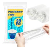 Sukh 20 unidades de calcetines para piscina - Water Filter Sock,Pool Skimmer Socken,Filterstrumpf,Pool Skimmer Basket Sock,Pool Skimmer Net para eliminar escorias hojas