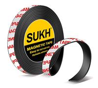 Sukh Cinta magnética con soporte adhesivo - Cinta magnética Magnetic Tape Strips with Adhesive Backing Magnetic Strip Perfectos para el bricolaje, proyectos de arte