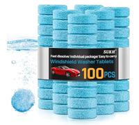 Sukh Tabletas para limpiaparabrisas de coche, tabletas de líquido para lavadora, limpiador de vidrio, concentrado para limpiaparabrisas de coche, limpiador de parabrisas de coche, limpiador de vidrio
