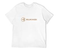 Sukhoi Russian Aircraft Company Logo Mens Camiseta blanca unisex Tee, blanco, XL
