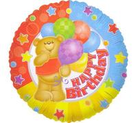 Suki Gifts s9017466 oso de peluche con globos Happy Birthday Globo Ballongas, multicolor