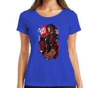 Suki Rat All Day Anime Girl Japan Tattooed Y2K - Camiseta para mujer, azul, XL