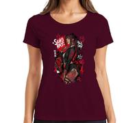 Suki Rat All Day Anime Girl Japan Tattooed Y2K - Camiseta para mujer, granate, 3XL