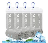 Sukkeen - Paquete de 4 toallas de enfriamiento (40 x 12 pulgadas), toalla de gimnasio para hombres y mujeres, toalla de microfibra de secado rápido para fitness, golf, yoga y deportes