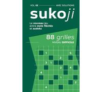 Sukoji: Le nouveau jeu entre mots fléchés et sudoku - Difficile - Vol. 2 - 88 puzzles